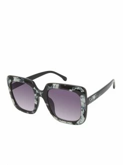 CIO Fashionable Square Sunglasses In Black Marble