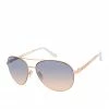 CIO Metal Pilot Aviator Sunglasses In Rose Gold & White EYEWEAR