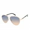 CIO Timeless Metal Aviator Sunglasses In Rose Gold & Black