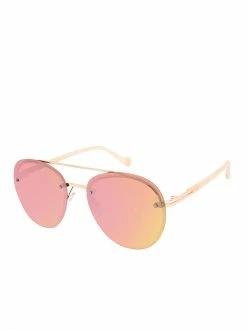 CIO EYEWEAR Refined Rounded Aviators In Rose Gold