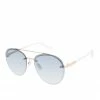 CIO Refined Rounded Aviators In Gold & White