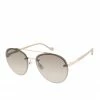 CIO Best Sellers Refined Rounded Aviators In Gold & Nude