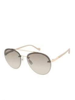 CIO Best Sellers Refined Rounded Aviators In Gold & Nude