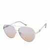 CIO EYEWEAR Distinctive Metal Aviators In Silver & Grey