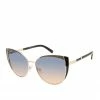 CIO Metal Cat-Eye Sunglasses With Enamel In Rose Gold