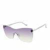 CIO Glamorous Frameless Shield Sunglasses In Silver & Grey EYEWEAR