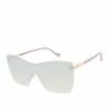 CIO Glamorous Frameless Shield Sunglasses In Rose Gold EYEWEAR