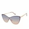 CIO Metal Shield Cat-Eye Sunglasses In Rose Gold EYEWEAR