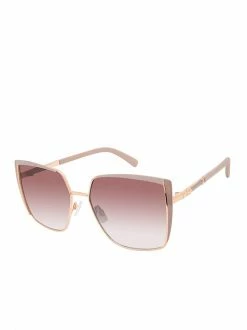 CIO EYEWEAR Metal Geometric Cat-Eye Sunglasses In Rose Gold