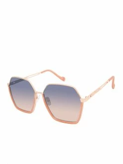 CIO Geometric Metal Sunglasses In Rose Gold EYEWEAR