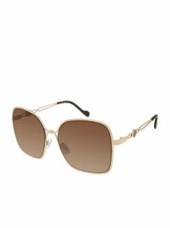 CIO Fashionable Metal Square Sunglasses In Gold & Tortoise