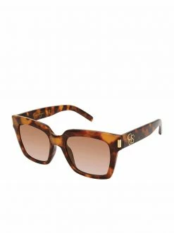 CIO EYEWEAR Modern Square Sunglasses In Tortoise