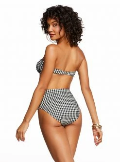 Amerex Countryside Tie Front Bandeau In Black