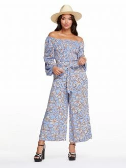 OJG Clothing Daniela Top In Amazon Floral Bel Air Blue