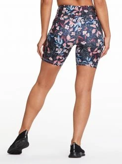 Rockfit Tummy Control Bermuda In Artic Ice Retreat Flora