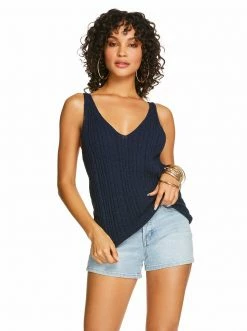 OJG Clothing Edith Tank In Black Iris