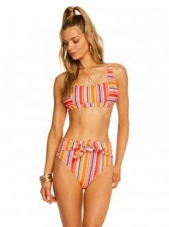Amerex Escape To Pacific Retro Top In Femme Stripe