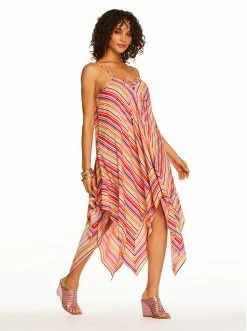 Amerex Escape To Pacific Lace Front Cover Up In Femme Stripe