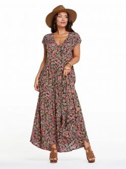 OJG Esther Maxi Dress In Garden Escape Clothing
