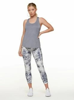 Rockfit Tummy Control Capri In Ombre Blue Granite Clothing
