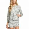 Rockfit Fisher Crop Hoodie In Thyme Ripple Tie Dye
