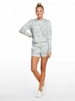 Rockfit Bottoms Izzie Short In Thyme Ripple Tie Dye