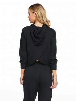 Rockfit Fisher Crop Hoodie In Black