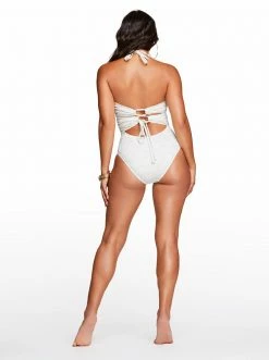 Amerex Swim Flower Power One Piece In White