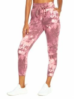 Rockfit Riley Jogger In Tea Rose Tie Dye Swirl Clothing