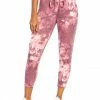 Rockfit Riley Jogger In Tea Rose Tie Dye Swirl Clothing