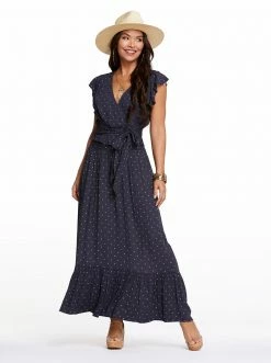 OJG Clothing Geri Top In Charcoal Dot