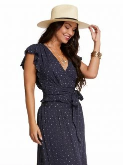 OJG Clothing Geri Top In Charcoal Dot