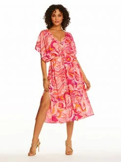 Amerex Good Vibrations Long Swim Cover Up In Femme Multi Vacation Vibes