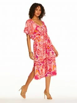 Amerex Good Vibrations Long Swim Cover Up In Femme Multi Vacation Vibes