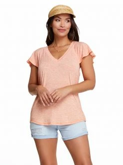 OJG New Arrivals Gracie Tee In Orange Ochre