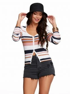 OJG Hollie Sweater In Gardenia Stripe New Arrivals