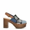 Camuto Tiarah Platform Clog In Denim Patchwork