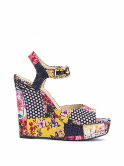 Camuto Tonnia Wedge Platform Sandal In Patchwork Multi