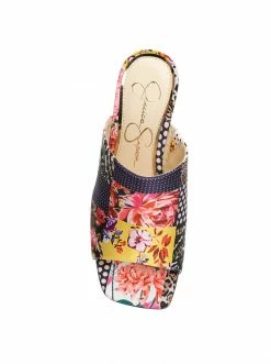 Camuto Shoes Aishia Wedge Slide In Patchwork Multi