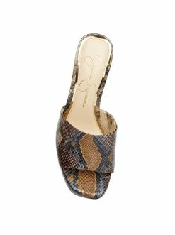 Camuto Shoes Elyzza High Heel Slide In Snake