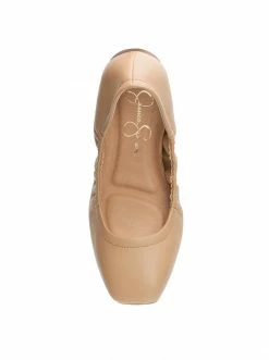 Camuto Sandaze Flat In Buff Shoes