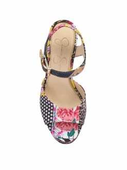 Camuto Tonnia Wedge Platform Sandal In Patchwork Multi