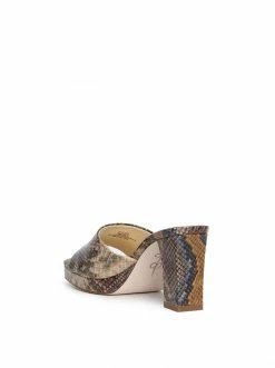 Camuto Shoes Elyzza High Heel Slide In Snake
