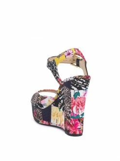 Camuto Tonnia Wedge Platform Sandal In Patchwork Multi