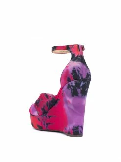 Camuto Tyssie Wedge Platform Sandal In Pink Tie-Dye