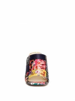 Camuto Shoes Aishia Wedge Slide In Patchwork Multi