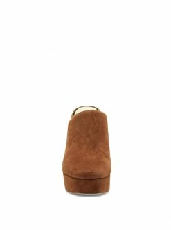 Camuto Shoes Denima Platform Slide In Tobacco