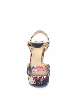 Camuto Tonnia Wedge Platform Sandal In Patchwork Multi