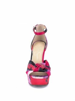 Camuto Tyssie Wedge Platform Sandal In Pink Tie-Dye