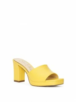 Camuto Elyzza High Heel Slide In Buttercup Shoes